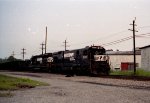 NS 8053 & 3279 lead an empty coal train westbound